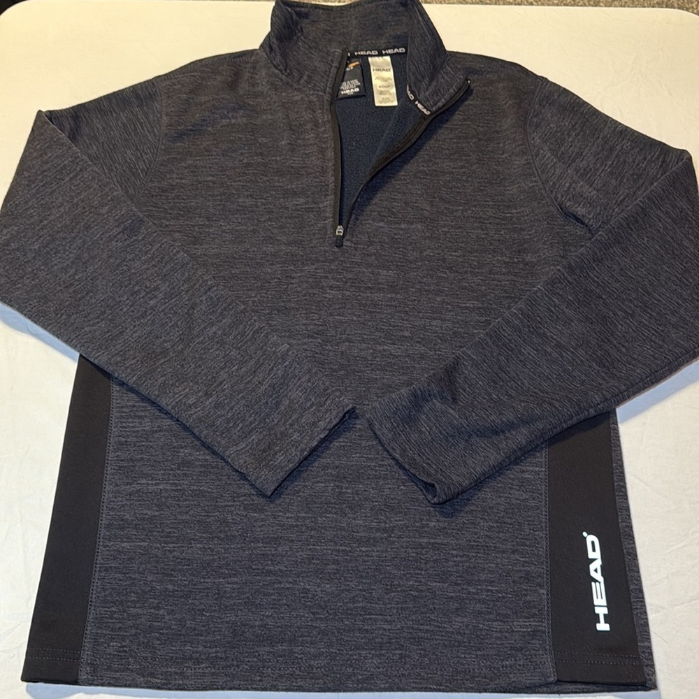 HEAD Men's Quarter Zip Performance Pullover Jacket Black Heather Size Small NWOT - Picture 3 of 10